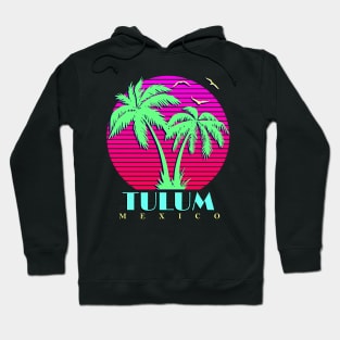 Tulum Mexico Palm Trees Sunset Hoodie